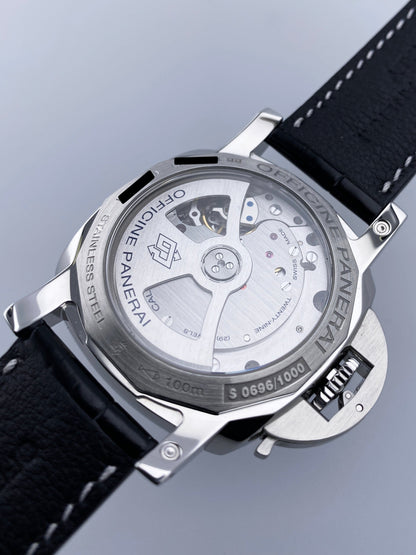 Panerai Luminor 1950 PAM00537 GMT Mens Watch With Box & Papers