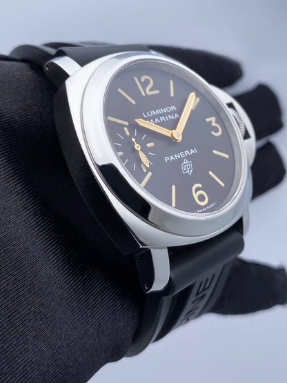 Panerai Luminor Marina Logo Acciaio PAM00623 Brown Dial Mens Watch Box Papers