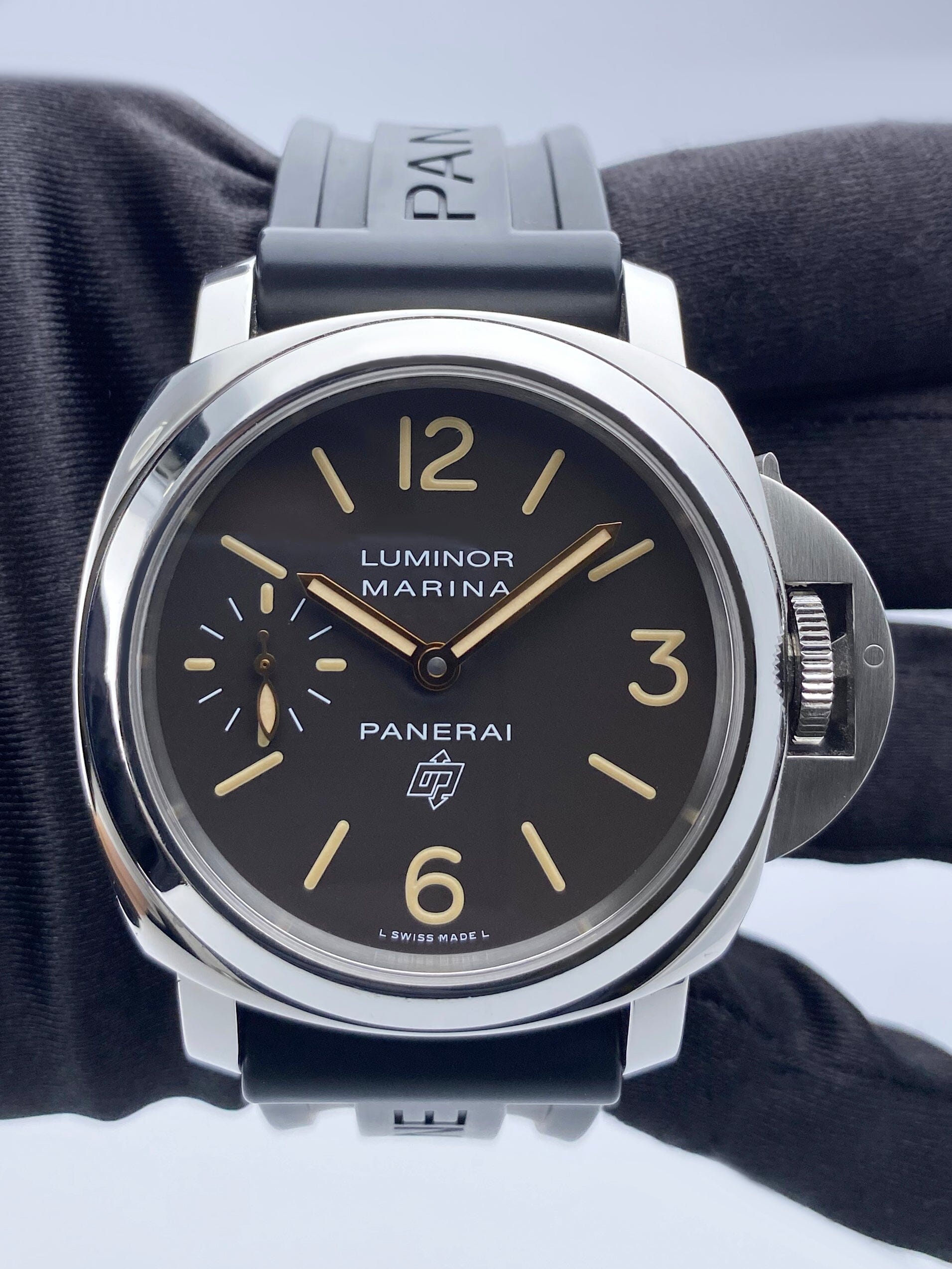 Panerai Luminor Marina Logo Acciaio PAM00623 Brown Dial Mens Watch Box Papers