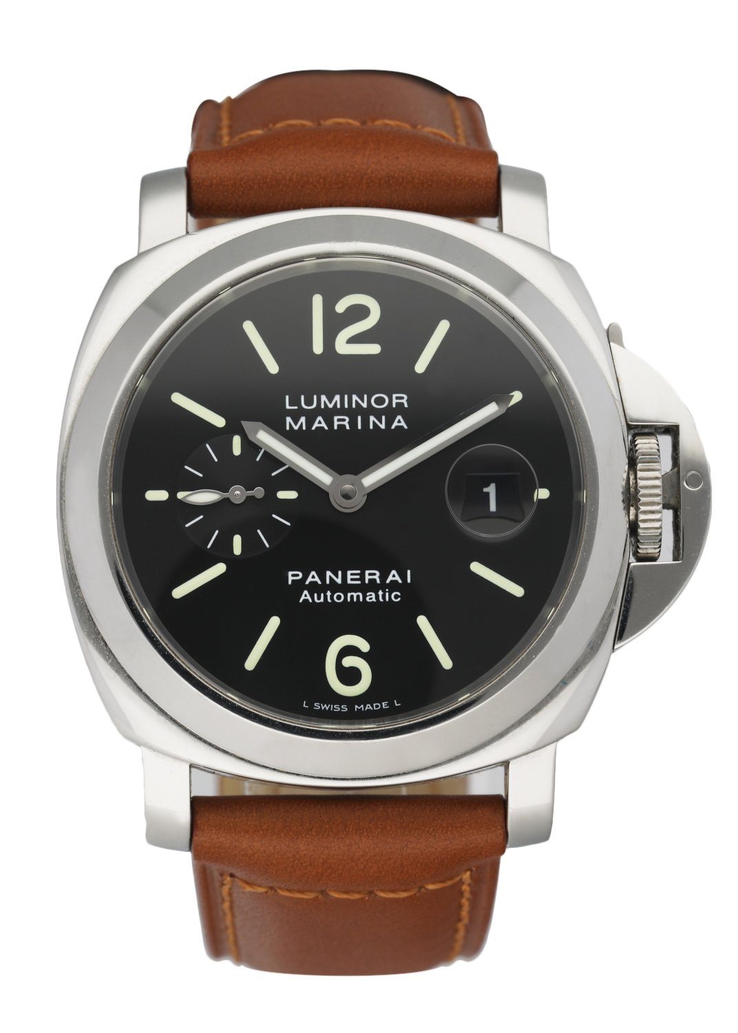Panerai Luminor PAM104 Stainless Steel Automatic Men's Watch Box & Papers