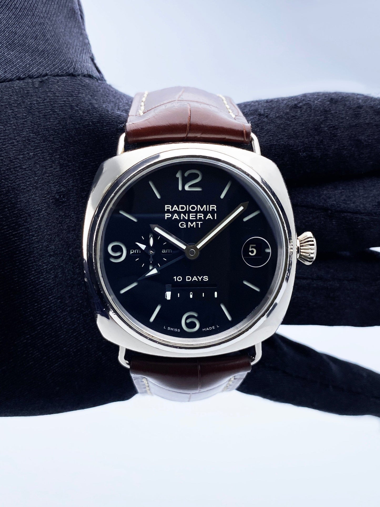 Panerai Radiomir 10 Day GMT PAM00235 Mens Watch Box Papers