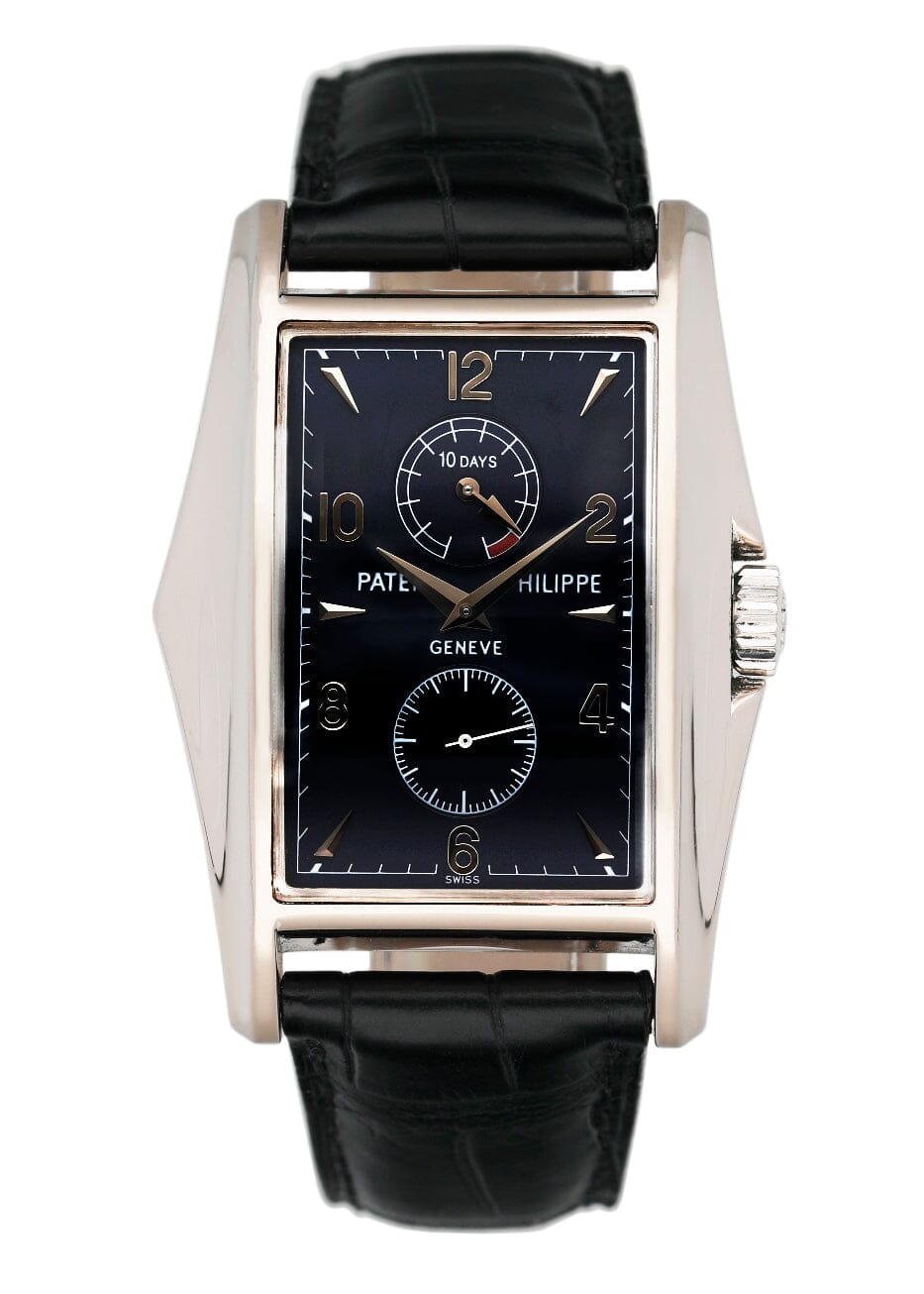 Patek Philippe 10-Day 5100G Bule Dial Mens Watch Box Papers