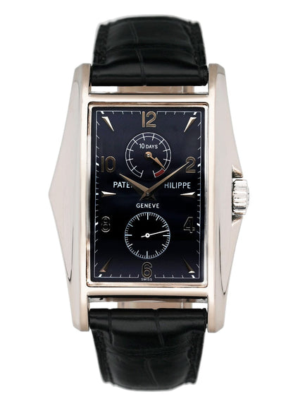 Patek Philippe 10-Day 5100G Bule Dial Mens Watch Box Papers