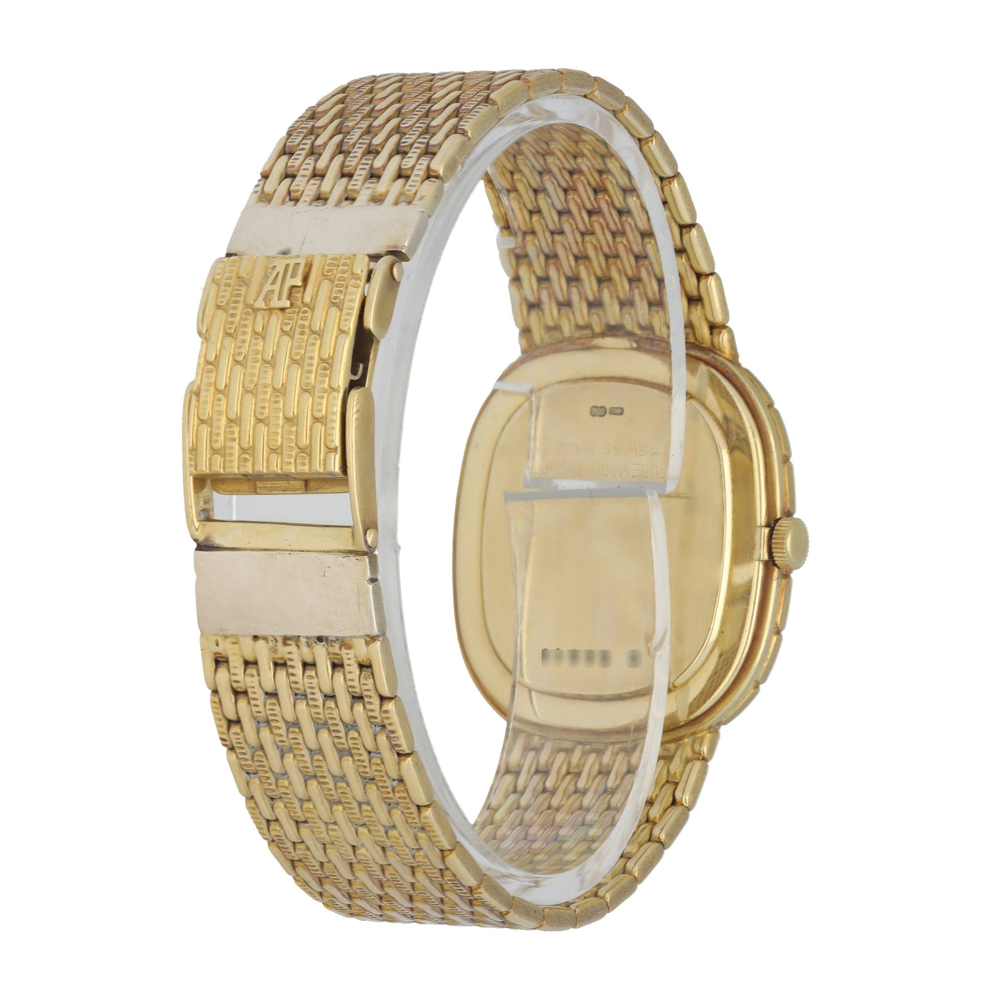 Patek Philippe 18K Yellow Gold Onyx and Diamond Dial Watch