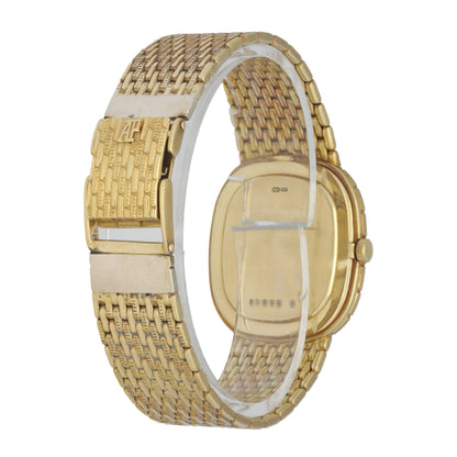 Patek Philippe 18K Yellow Gold Onyx and Diamond Dial Watch