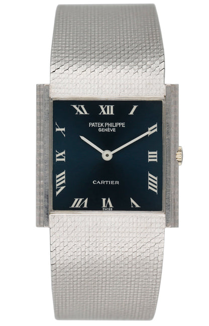 Patek Philippe 3494 Retailed By Cartier 18K White Gold Watch - Wristwatch