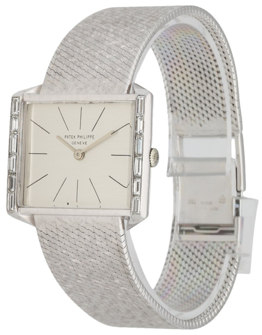Patek Philippe 3506/3 18K White Gold Vintage Diamond Bezel Ladies Watch