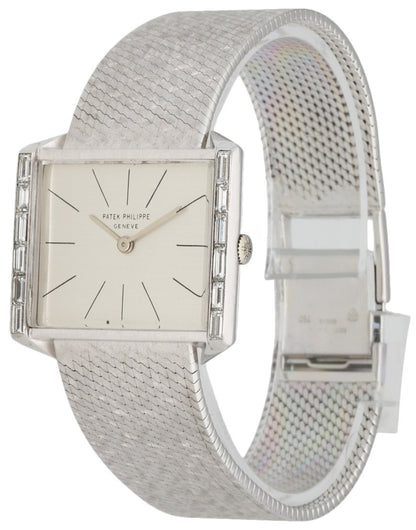 Patek Philippe 3506/3 18K White Gold Vintage Diamond Bezel Ladies Watch