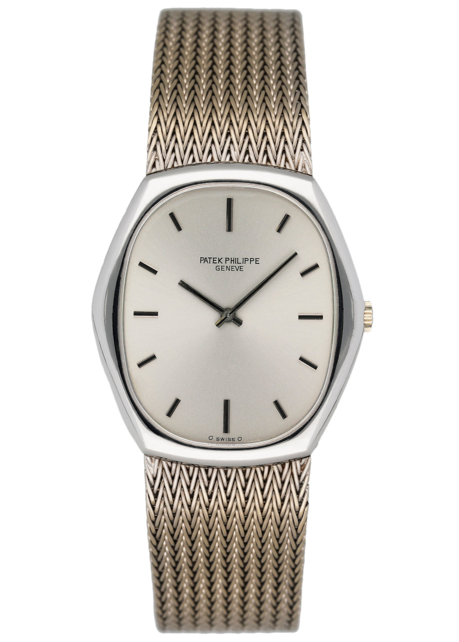 Patek Philippe 3858 18K White Gold Mens Watch