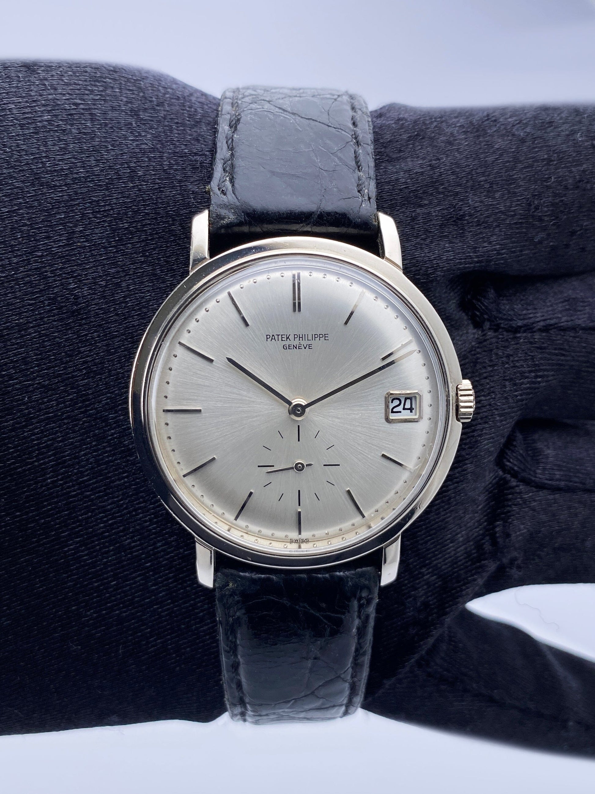 Patek Philippe Calatrava 3445G 18K White Gold Mens Watch