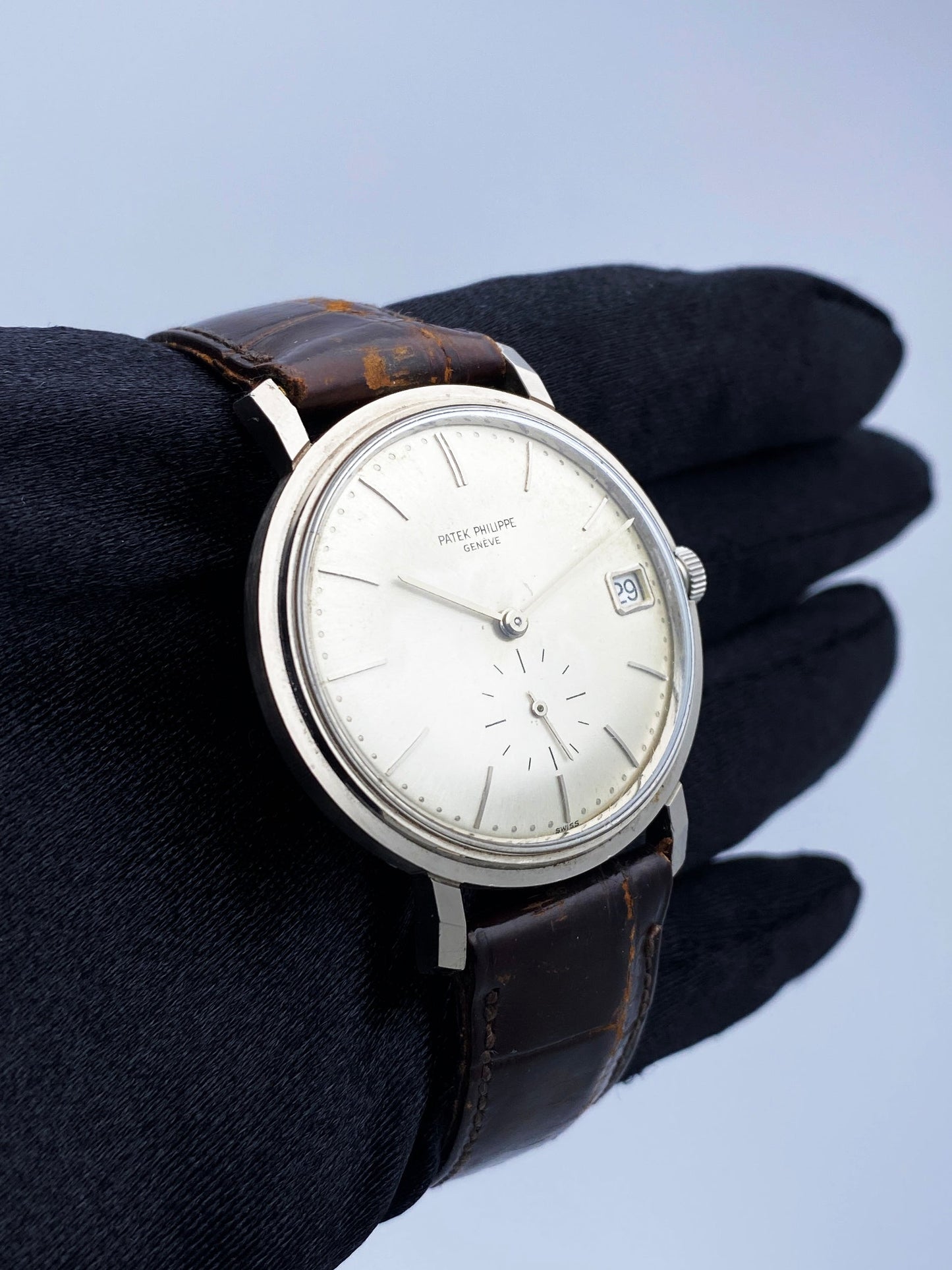 Patek Philippe Calatrava 3445G 18K White Gold Mens Watch