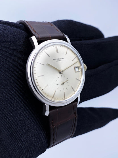 Patek Philippe Calatrava 3445G 18K White Gold Mens Watch With Archives