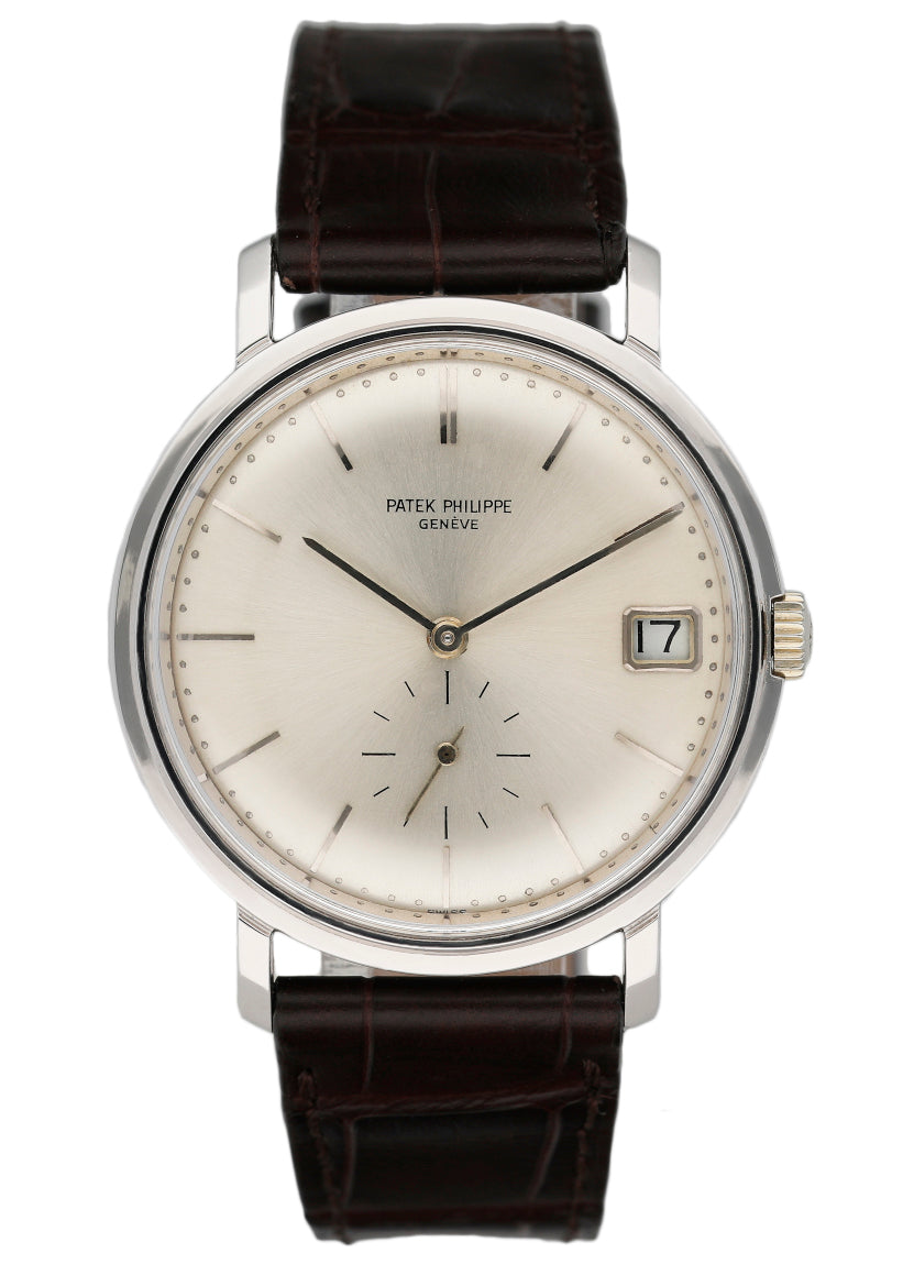Patek Philippe Calatrava 3445G 18K White Gold Mens Watch With Archives