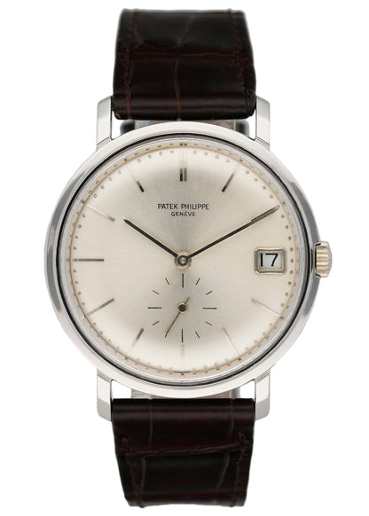 Patek Philippe Calatrava 3445G 18K White Gold Mens Watch With Archives
