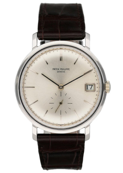 Patek Philippe Calatrava 3445G 18K White Gold Mens Watch With Archives