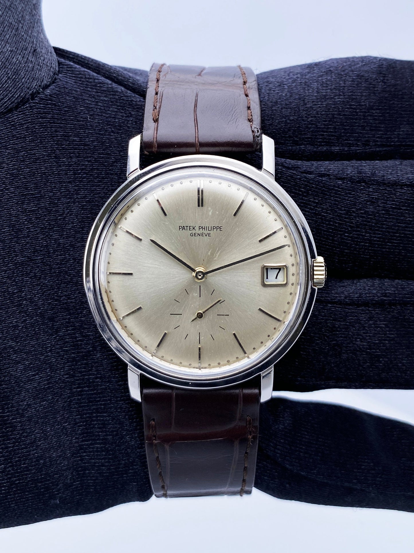 Patek Philippe Calatrava 3445G 18K White Gold Mens Watch With Archives