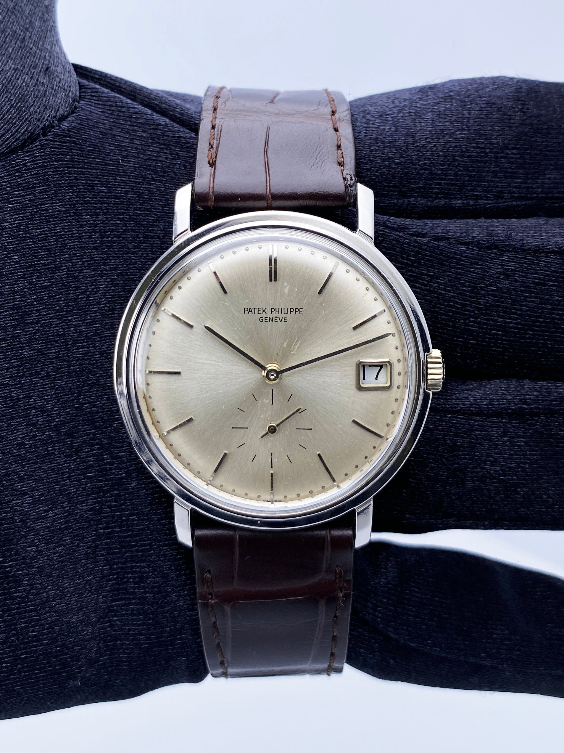 Patek Philippe Calatrava 3445G 18K White Gold Mens Watch With Archives