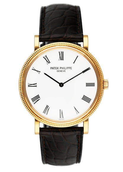 Patek Philippe Calatrava 5120J 18K Yellow Gold Mens Watch Box Papers