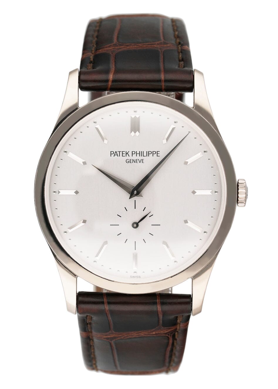 Patek Philippe Calatrava 5196G 18K White Gold Mens Watch Box Papers