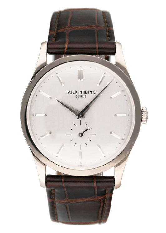Patek Philippe Calatrava 5196G 18K White Gold Mens Watch Box Papers - Watches