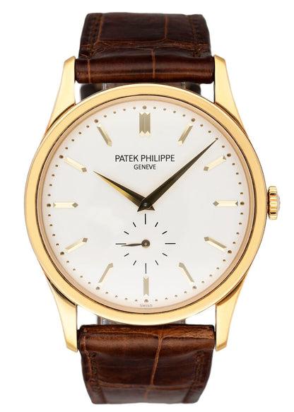 Patek Philippe Calatrava 5196J 18K Yellow Gold Mens Watch Box Papers - Virtual