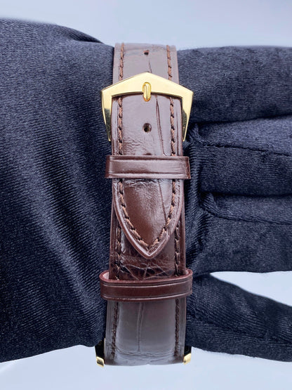 Patek Philippe Calatrava 5196J Tiffany Dial 18K Yellow Gold Mens Watch - Wristwatch
