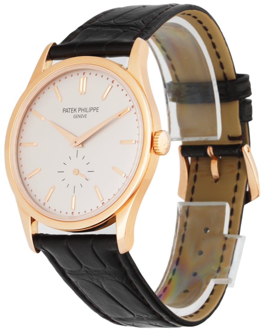 Patek Philippe Calatrava 5196R 18K Rose Gold Men’s Watch Box & Papers - Wristwatch