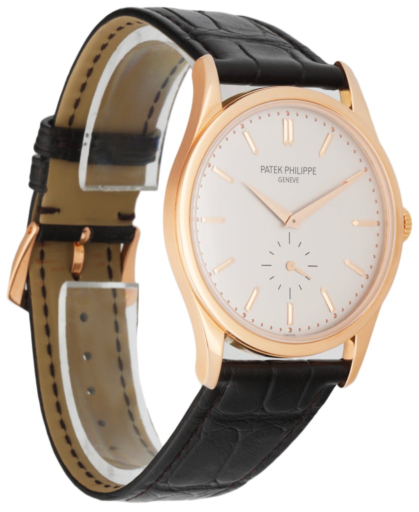 Patek Philippe Calatrava 5196R 18K Rose Gold Men’s Watch Box & Papers - Wristwatch