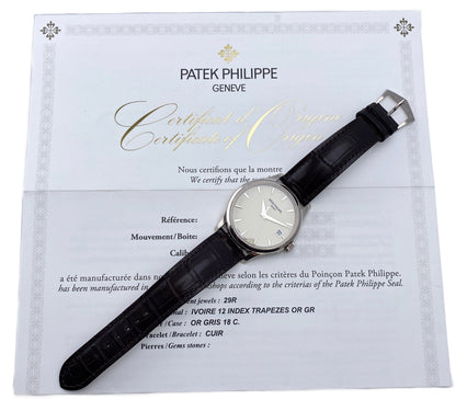 Patek Philippe Calatrava 5227G Ivory Dial Mens Watch Box Papers - Watches