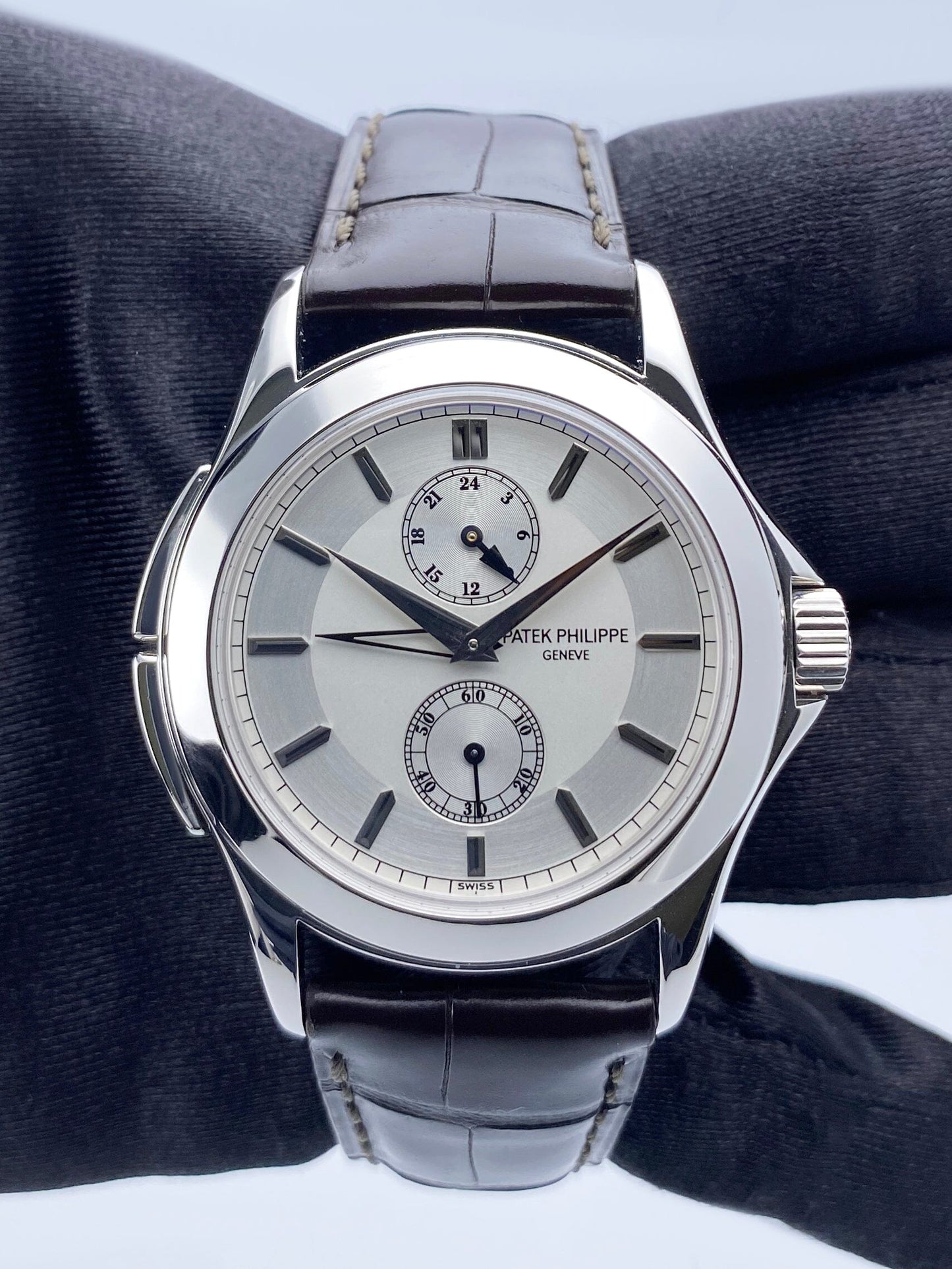 Patek Philippe Calatrava Travel Time 5134P Platinum Mens Watch