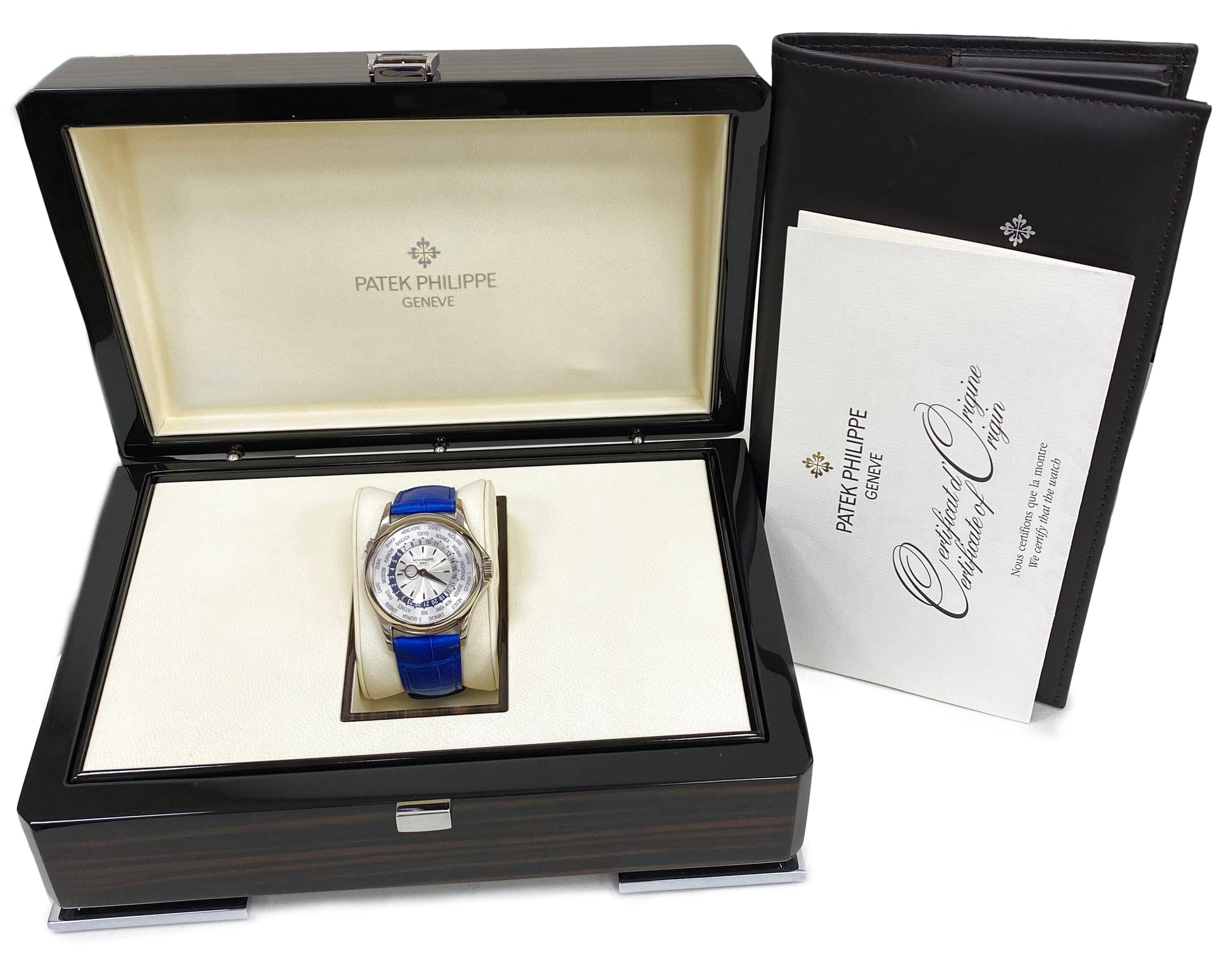 Patek Philippe Complications World Time 5130G Mens Watch Box Papers