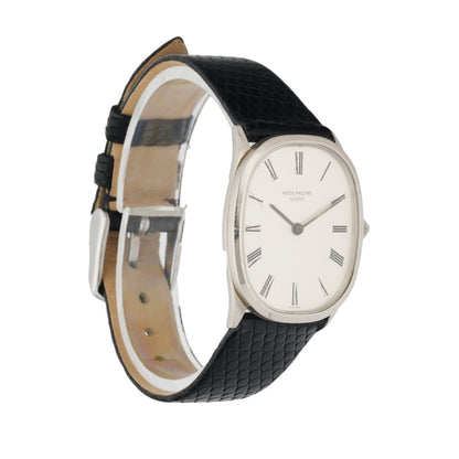 Patek Philippe Ellipse 3546 18k White Gold Vintage Men's Watch W/Paper