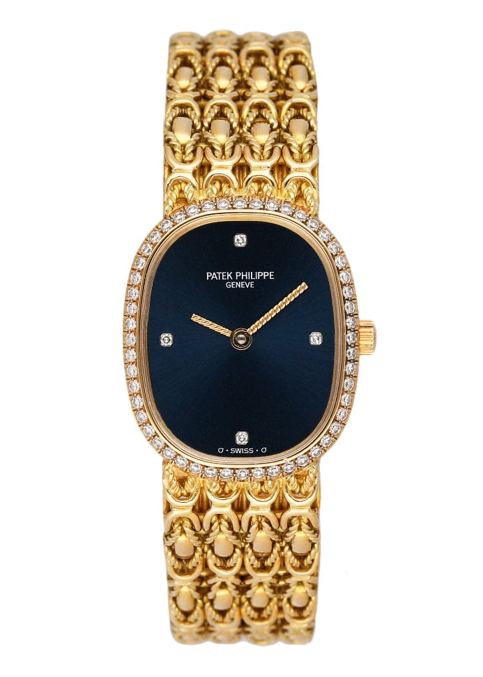 Patek Philippe Ellipse 4698/1 Diamond 18K Yellow Gold Ladies Watch With Archives