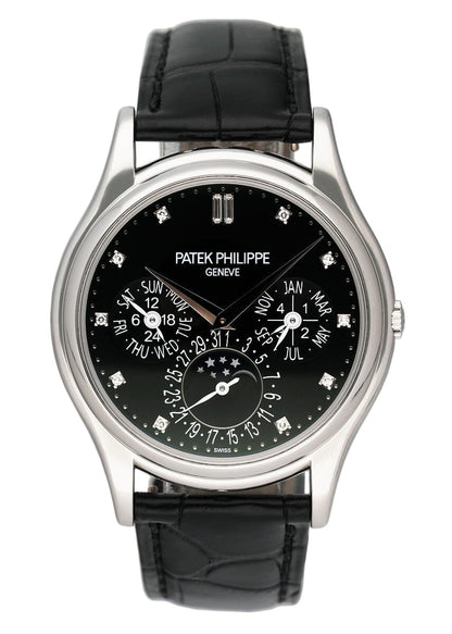 Patek Philippe Grand Complications 5140P Diamond Black Dial Mens Watch Box Papers