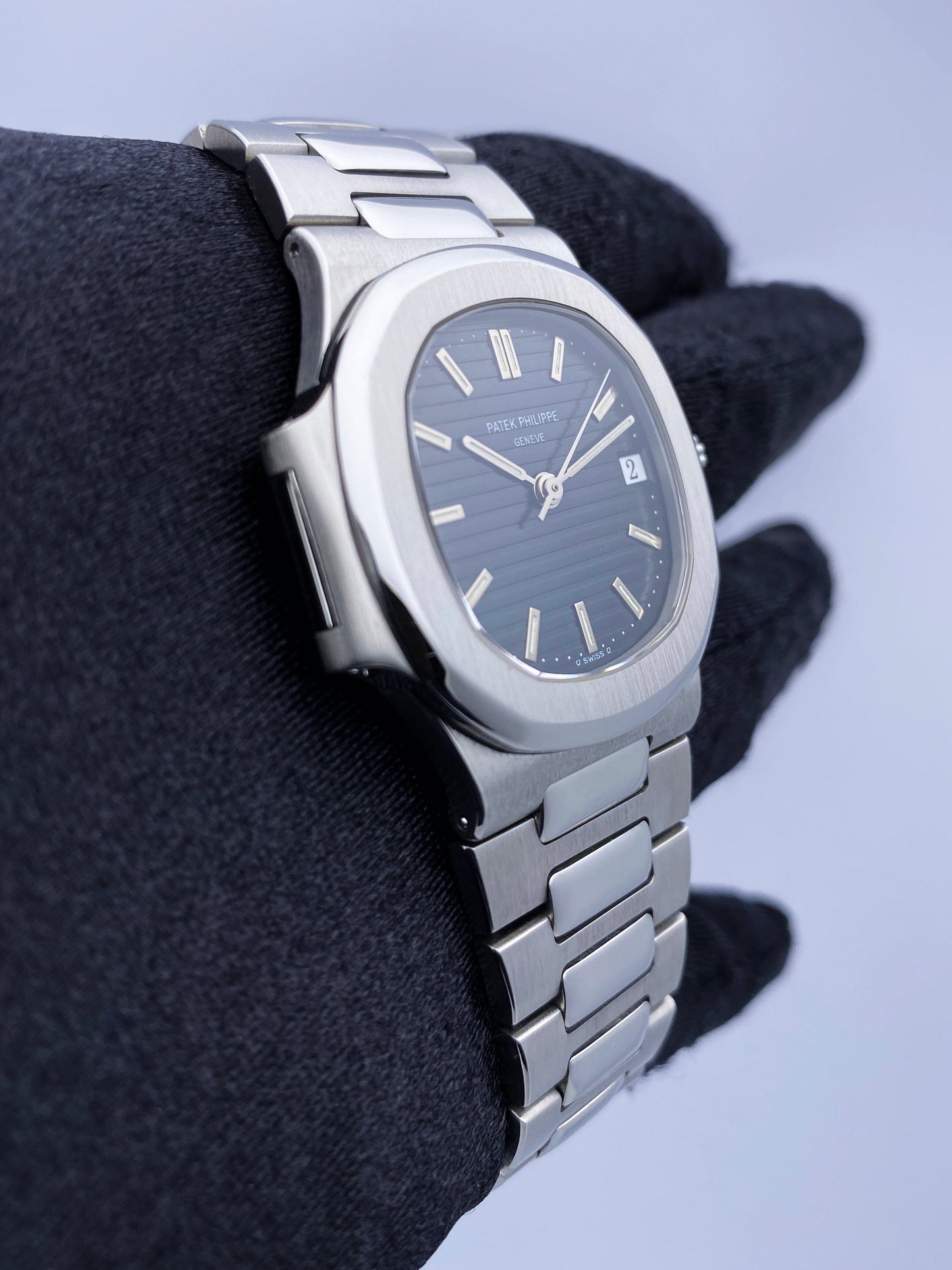 Patek Philippe Nautilus 3800/1 Blue Dial Mens Watch With Papers