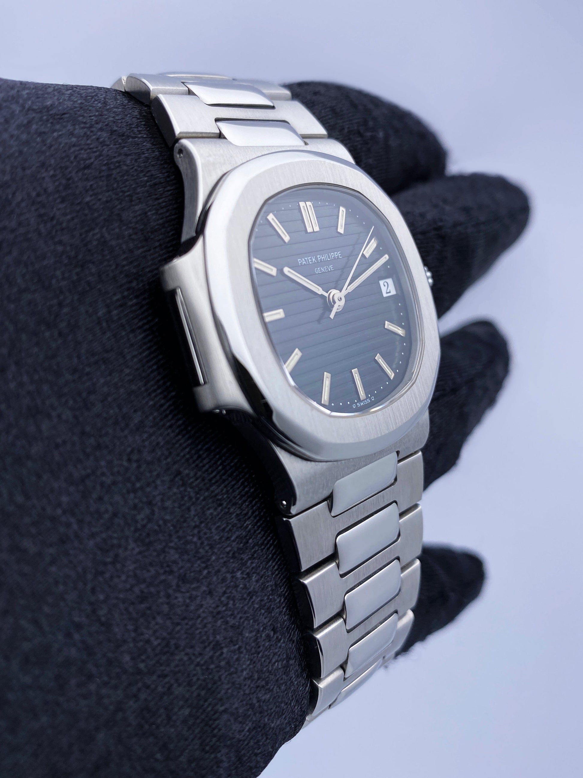 Patek Philippe Nautilus 3800/1 Blue Dial Mens Watch With Papers