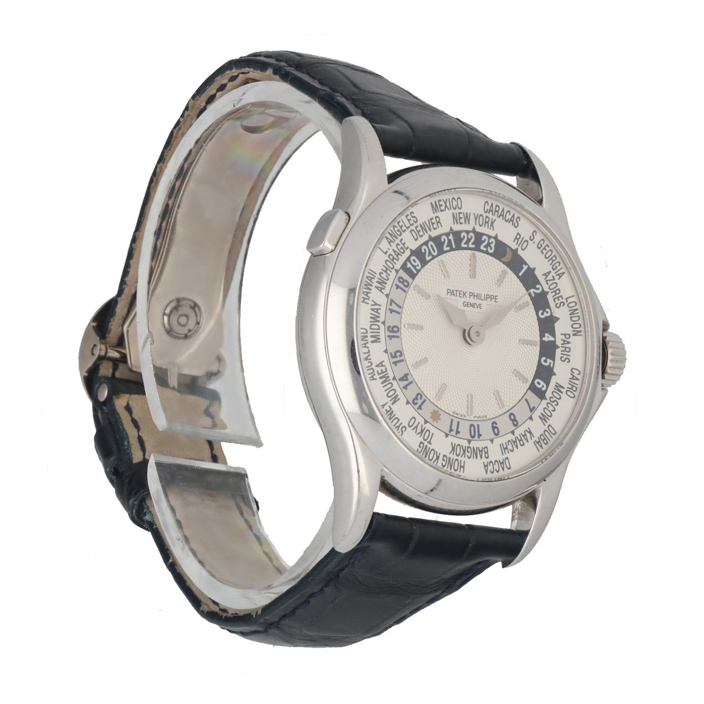 Patek Philippe World Time 5110G-001 18K White Gold Men’s Watch Box & Papers - Wristwatch