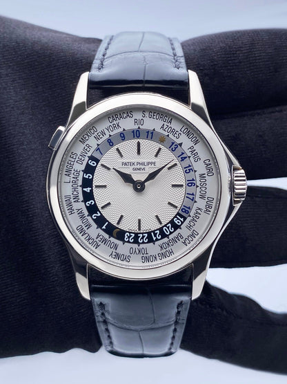 Patek Philippe World Time 5110G 18K White Gold Mens Watch With Archives - Watches