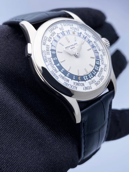 Patek Philippe World Time 5110G 18K White Gold Mens Watch With Archives - Watches