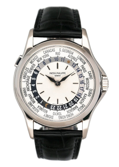 Patek Philippe World Time 5110G 18K White Gold Mens Watch With Archives - Watches