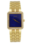 Piaget 50155 M601D Lapis Dial 18K Yellow Gold Diamond Bezel Set Ladies Watch - Wristwatch