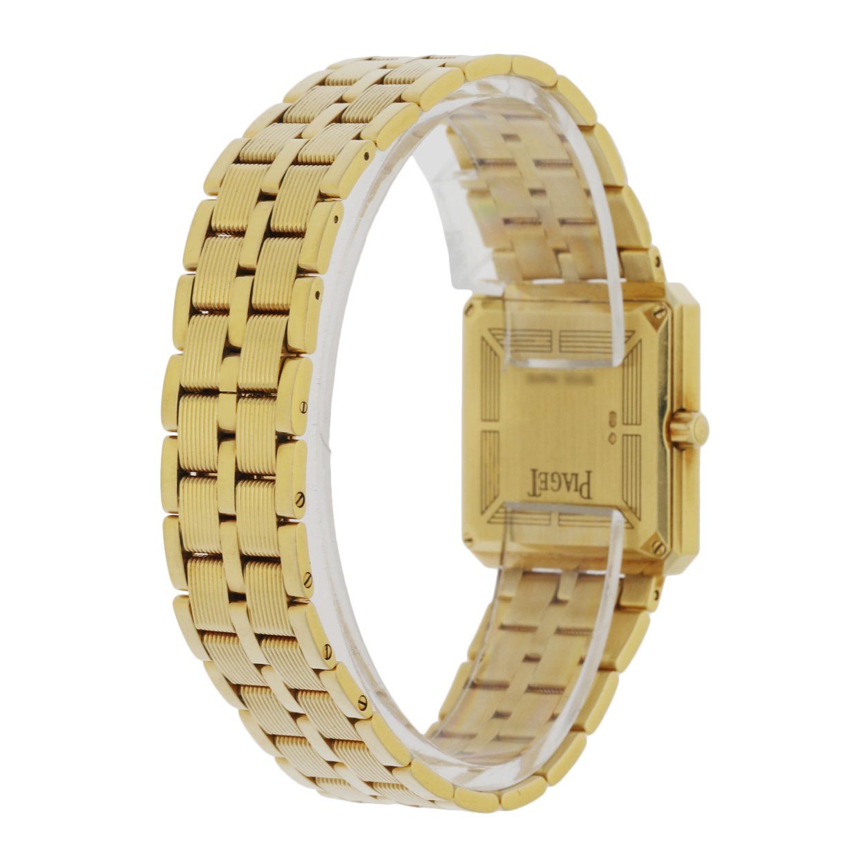 Piaget 50155 M601D Lapis Dial 18K Yellow Gold Diamond Bezel Set Ladies Watch - Wristwatch