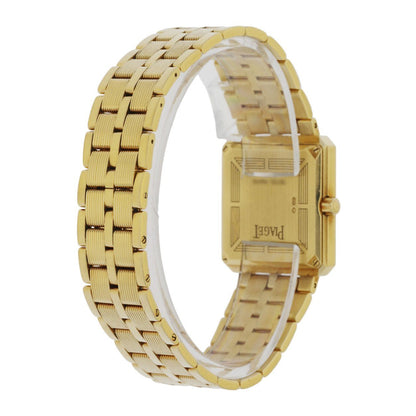 Piaget 50155 M601D Lapis Dial 18K Yellow Gold Diamond Bezel Set Ladies Watch - Wristwatch