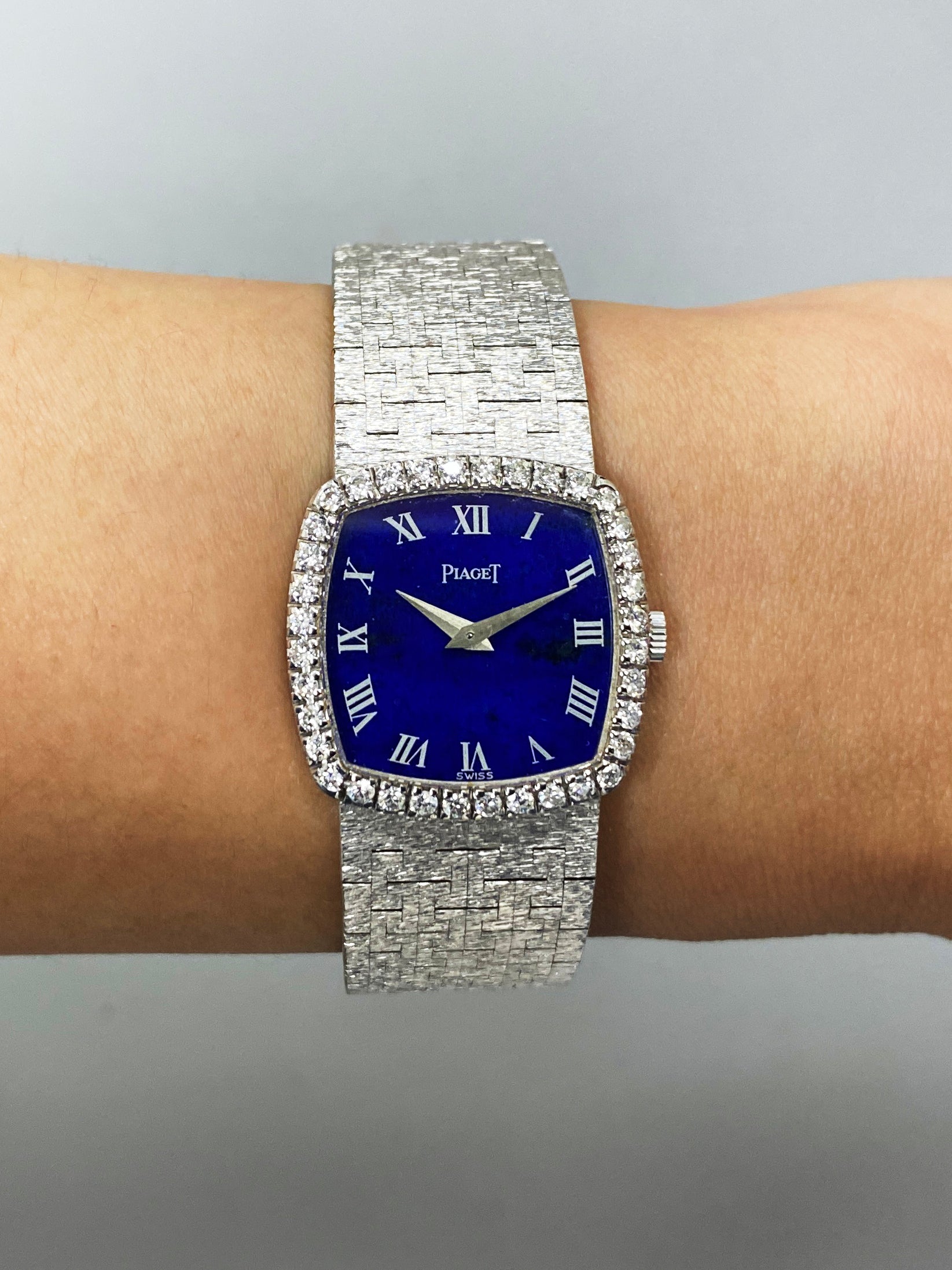 Piaget 9236 Lapis Dial 18K White Gold Ladies Watch