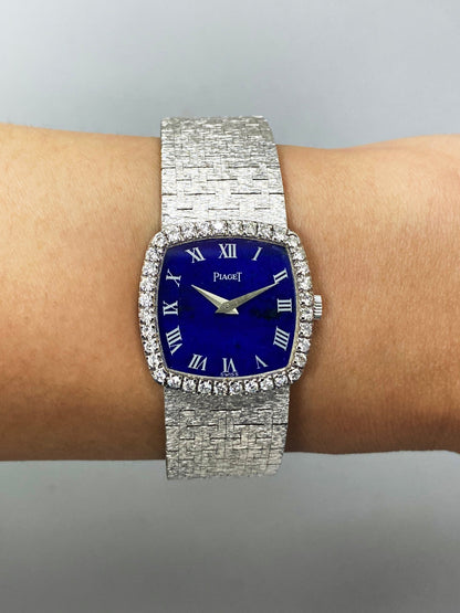 Piaget 9236 Lapis Dial 18K White Gold Ladies Watch