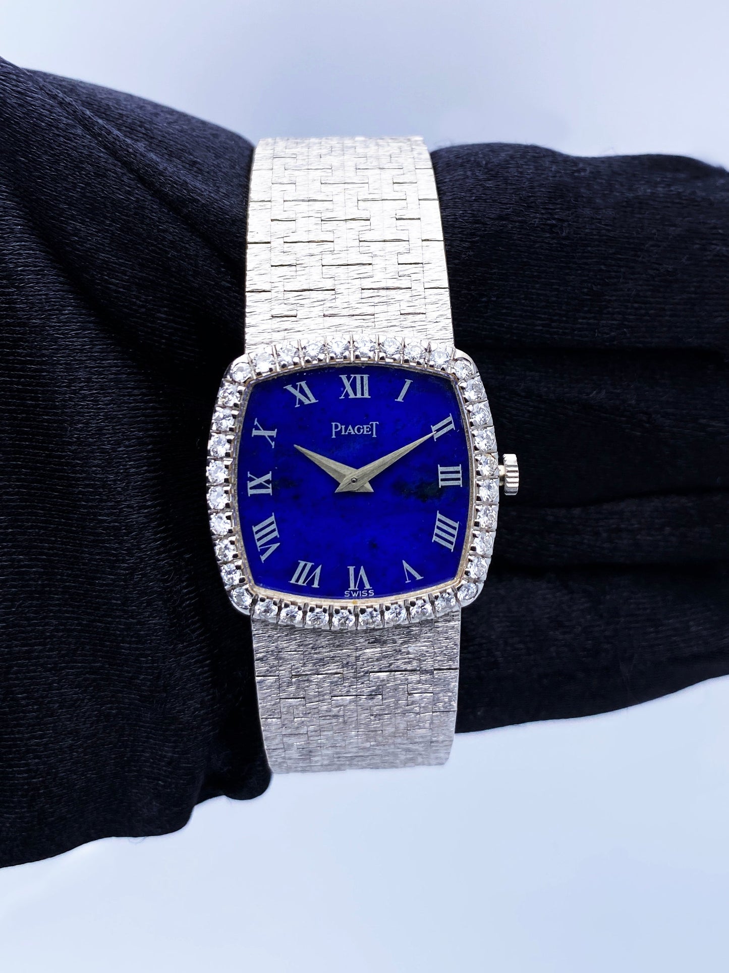 Piaget 9236 Lapis Dial 18K White Gold Ladies Watch