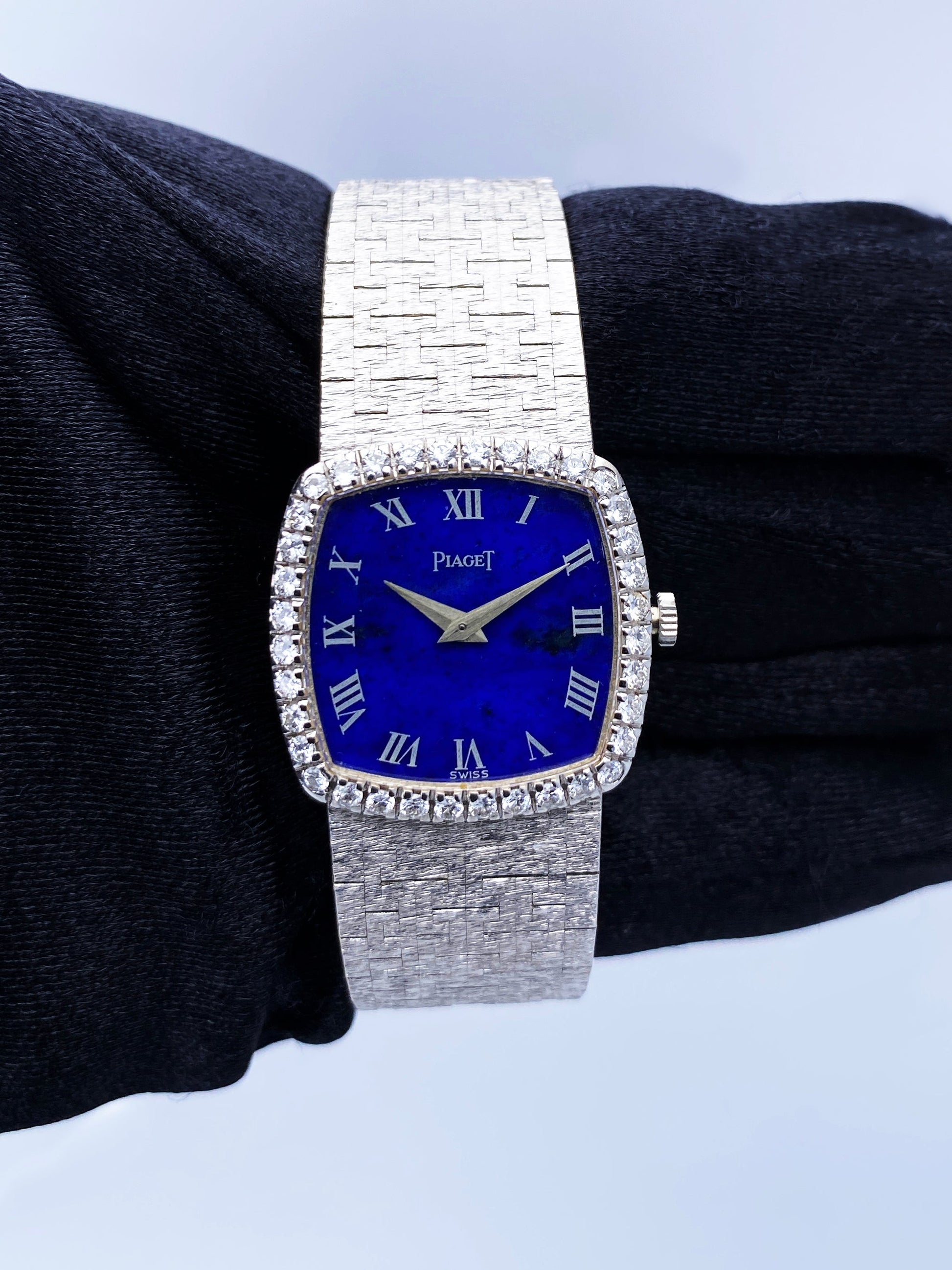 Piaget 9236 Lapis Dial 18K White Gold Ladies Watch