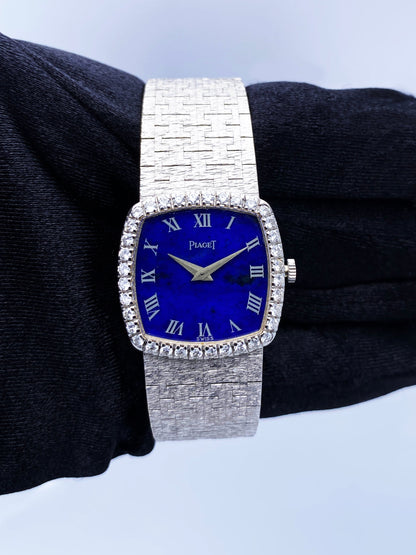 Piaget 9236 Lapis Dial 18K White Gold Ladies Watch