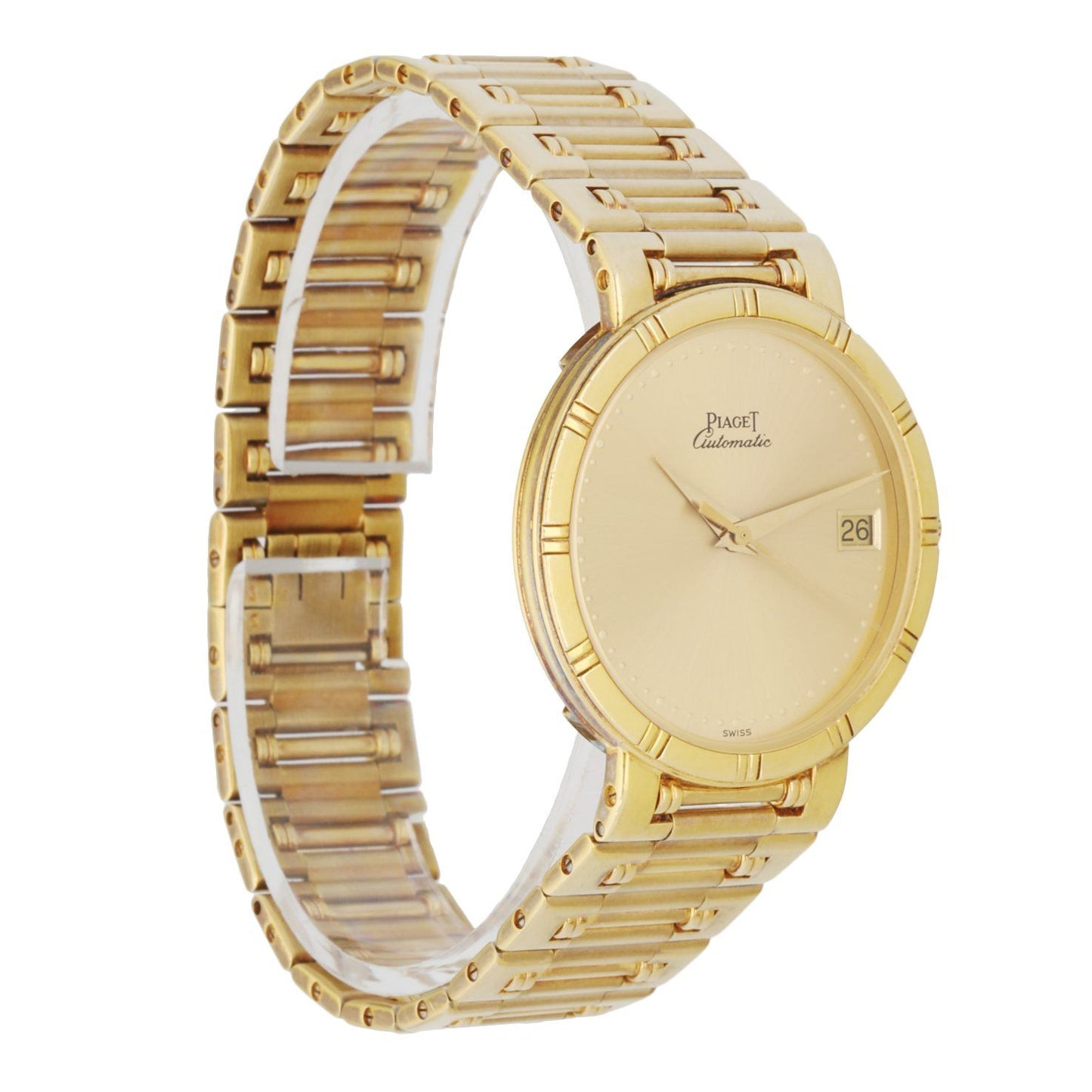 Piaget Dancer 15923 18K Yellow Gold Men's Watch Box & Papers