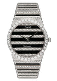 Piaget Polo 18K White Gold Diamond Onyx Ladies Watch
